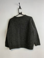 Grey Barbour Crew-neck Crop Jumper Women's Large