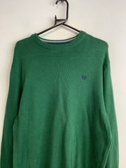 Green CHAPS Crew-neck Jumper Men's Large