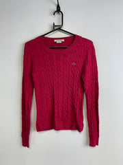 Red Lacoste Crew-neck Knitwear Jumper Women's Small