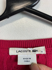 Red Lacoste Crew-neck Knitwear Jumper Women's Small