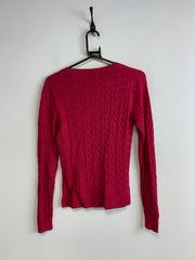 Red Lacoste Crew-neck Knitwear Jumper Women's Small