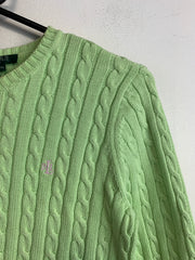 Light Green Ralph Lauren Crew-neck Knitwear Jumper Women's Small