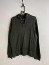 Dark Green CHAPS 1/4 Zip-up Jumper Men's Medium