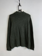 Dark Green CHAPS 1/4 Zip-up Jumper Men's Medium