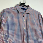 Tommy Hilfiger Purple Checkered Shirt 16.5" Medium