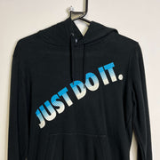 Black Nike Just Do It Hoodie Pullover Medium