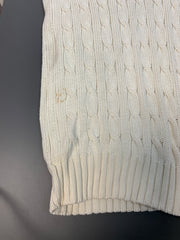 Beige Ralph Lauren Sport V-neck Knitwear Jumper Women's Medium