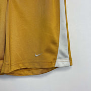 00s Y2K Yellow and White Nike Sport Shorts Women's Small