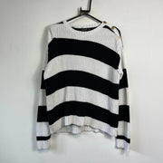 White Navy Lauren Ralph Lauren Knit Jumper Sweater Womens Small