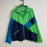 Vintage 90s Green and Navy Nike Windbreaker Men's Large