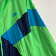 Vintage 90s Green and Navy Nike Windbreaker Men's Large