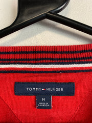 Red Tommy Hilfiger Crew-neck Jumper Men's Medium