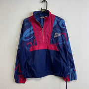 Vintage 90s Navy and Pink Windbreaker Men's Small