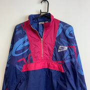 Vintage 90s Navy and Pink Windbreaker Men's Small