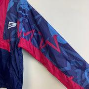 Vintage 90s Navy and Pink Windbreaker Men's Small