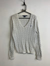 Cream Ralph Lauren V-neck Knitwear Jumper Women's XL