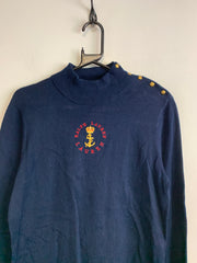 Navy Ralph Laruen Embroidery Sweater Women's Medium