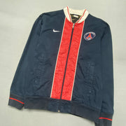 00s Navy and Red Parris Nike Track Jacket Men's Small