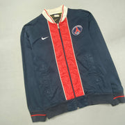 00s Navy and Red Parris Nike Track Jacket Men's Small