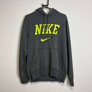 Grey Nike Spellout Hoodie Medium