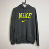 Grey Nike Spellout Hoodie Medium