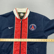 00s Navy and Red Parris Nike Track Jacket Men's Small