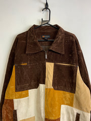 Brown Patchwork Jacket men's XXL