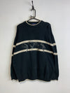 Black Embroidery Sweater Men's Large