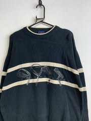 Black Embroidery Sweater Men's Large