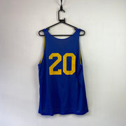 Yellow and Blue Basketball Jersey Men's Large