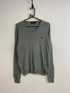 Grey Ralph Lauren V-neck Jumper Men's Small