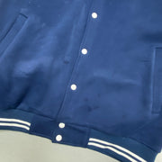 Navy and White Varsity Jacket Men's Large