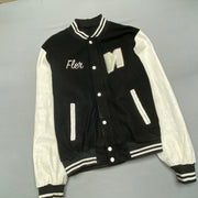 Black and White Baseball Jacket Women's Large