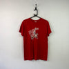 Red Graphic Print T-Shirt Medium