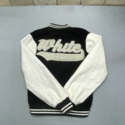 Black and White Baseball Jacket Women's Large