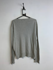 Grey Ralph Lauren V-neck Jumper Men's Large