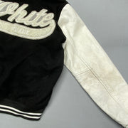 Black and White Baseball Jacket Women's Large