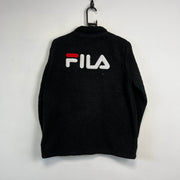Black Fila Fleece Jacket Women's Medium