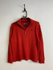 Red CHAPS 1/4 Zip-up Jumper Women's Medium