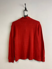 Red CHAPS 1/4 Zip-up Jumper Women's Medium