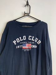 Navy Polo Club Print Sweatshirt Men's XL