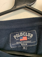 Navy Polo Club Print Sweatshirt Men's XL