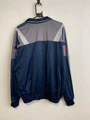 Vintage 90s Navy and Grey Adidas Track Jacket Women's XL