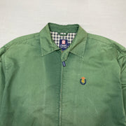 Sunfaded Green Chaps Harrington Jacket Men's Large