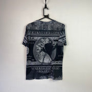 Grey Graphic Print T-Shirt XS