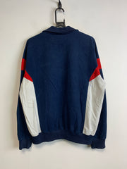 Vintage 90s Navy and White Adidas Track Jacket Men's Large