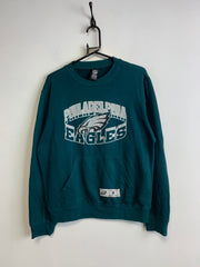 Petrol Green NFL Eagles Print Sweatshirt Men's Small