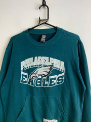 Petrol Green NFL Eagles Print Sweatshirt Men's Small