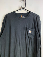 Black Carhartt Long-sleeved T-shirt Men's Large