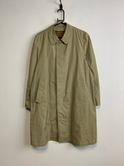 Khaki Beige Lacoste Long Coat Men's Large